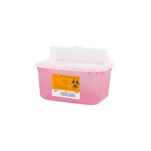 1 Gallon Translucent Red Stackable Sharps Container