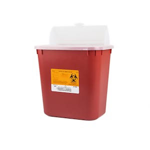 2 Gallon Red Stackable Sharps Container