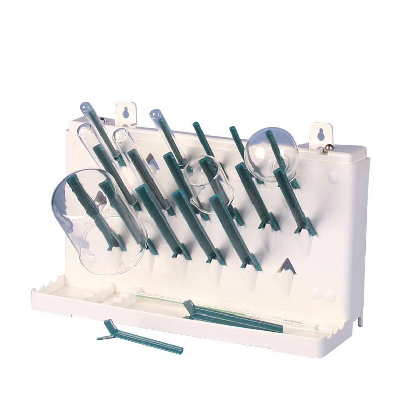 Benchtop, Single-Sided, 1 Tier Lab-Aire® 19 Pegs Drying Rack - 16" L x 7.5" W x 9.25" Hgt.