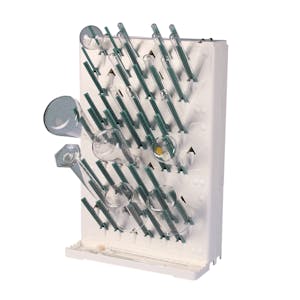 Benchtop, Single-Sided, 3 Tier Lab-Aire® 57 Pegs Drying Rack - 16" L x 7.5" W x 23.75" Hgt.