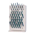 Wall-mount, Single-Sided, 3 Tier Lab-Aire® 57 Pegs Drying Rack - 16" L x 7.5" W x 23.75" Hgt.
