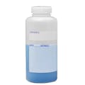 1000mL Wide Mouth Write-On Natural HDPE Bottles with 53mm White Caps - Case of 6
