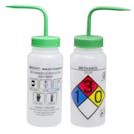 1000mL (32 oz.) Scienceware® Isopropanol Safety-Vented & Labeled Wide Mouth Wash Bottle with Yellow Dispensing Nozzle