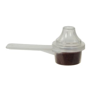 5cc Clear Polypropylene Scoop with Attached Funnel