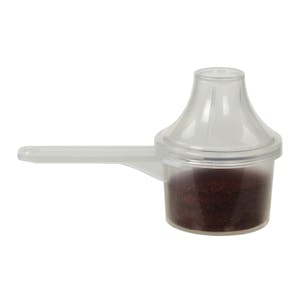 20cc Clear Polypropylene Scoop with Attached Funnel