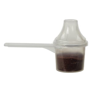 25cc Clear Polypropylene Scoop with Attached Funnel