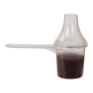 30cc Clear Polypropylene Scoop with Attached Funnel
