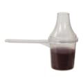 30cc Clear Polypropylene Scoop with Attached Funnel