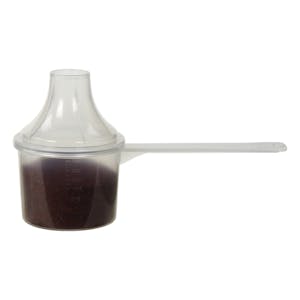 80cc Clear Polypropylene Scoop with Attached Funnel