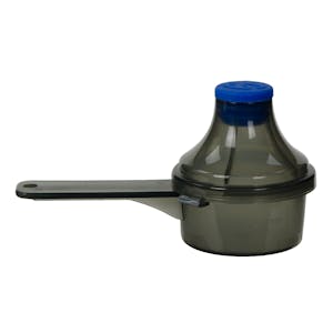 15cc Red Polypropylene Scoop with Attached Funnel & Cap