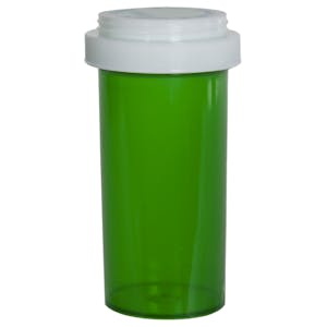 40 Dram Green Vial with Reversible Cap