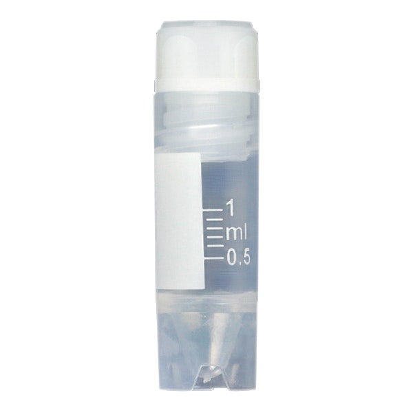 1mL CryoClear™ Vial with Internal Threads, Conical Bottom, Self-Standing - Case of 500