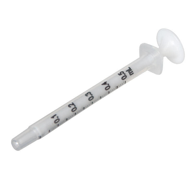 0.5mL Dosing Syringe with Clear Barrel