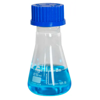 25mL Glass Erlenmeyer Flask with Cap