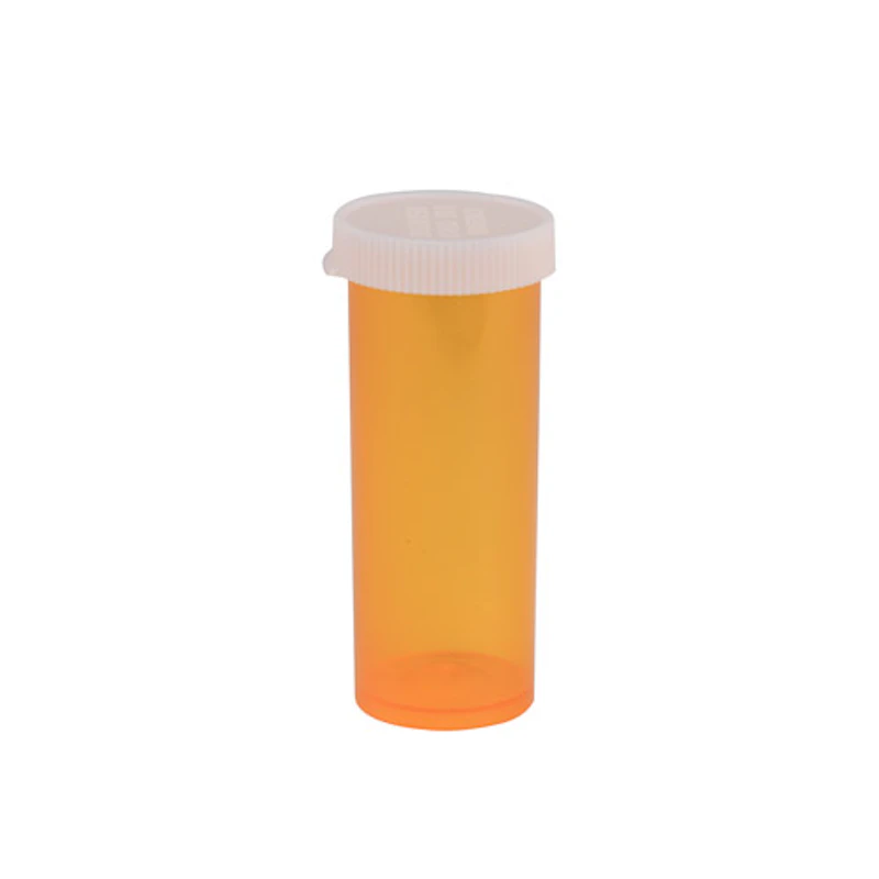 8 Dram Amber Polypropylene Snap Cap Vials - Case of 500