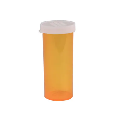 16 Dram Amber Polypropylene Snap Cap Vials - Case of 300