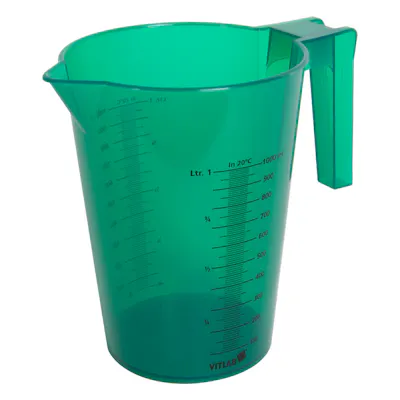 1000mL Green Polypropylene Graduated Stackable Pitcher