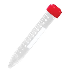 15mL Polystyrene General Purpose Centrifuge Tubes with Caps & Racks - Sterile - Case of 500