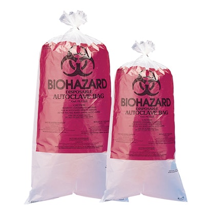 Biohazard Disposal Bags with Warning Label