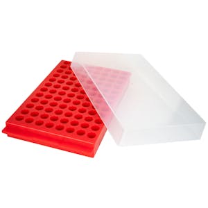 Red Reversible MicroCentrifuge Rack