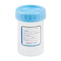 4 oz. Non-Sterile Natural Polypropylene Specimen Cup with Blue HDPE Cap - Bulk Packed; Case of 300