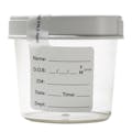 3.5 oz. Clear PLA Specimen Container with White Screw Cap - Case of 100