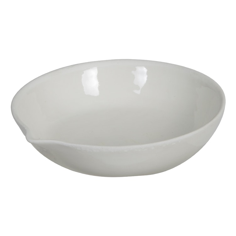 50mL Flat Form Porcelain Evaporating Basin with Spout