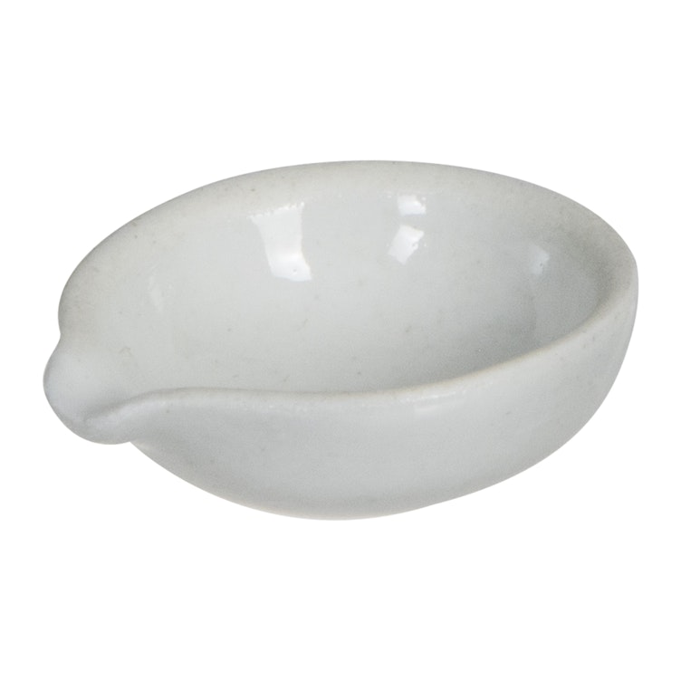 8mL Deep Form Porcelain Evaporating Basin with Spout