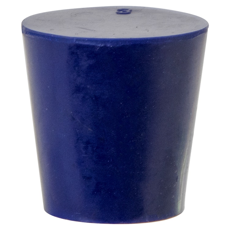 Size 3 Solid Blue Silicone Stopper - Package of 12