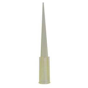 200µL Yellow Polypropylene Micropipette Tips - Case of 1000