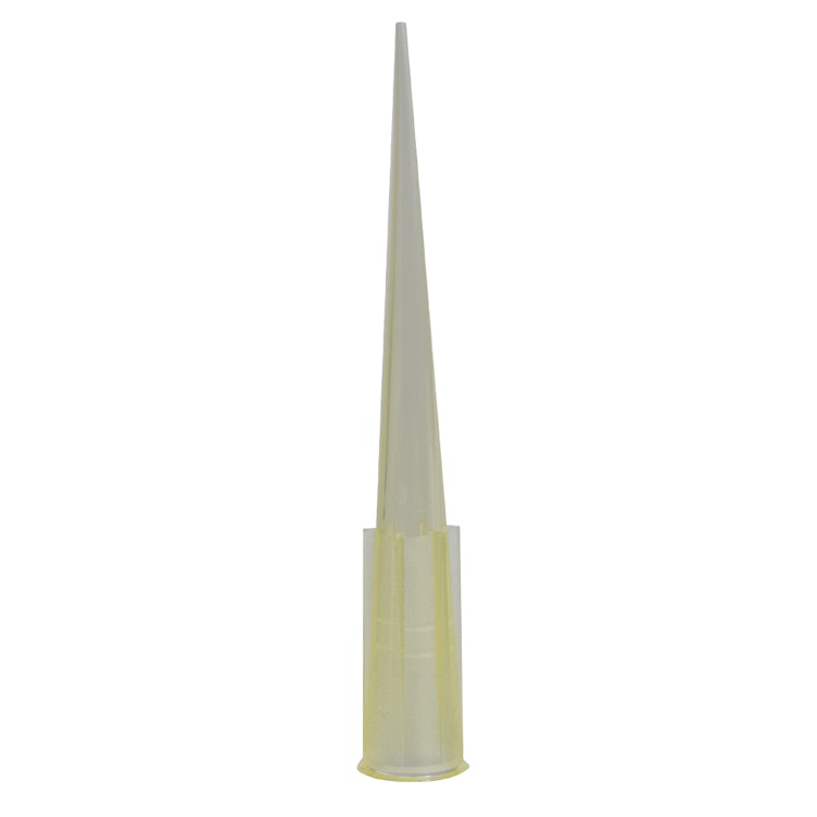 200µL Yellow Polypropylene Micropipette Tips - Case of 1000