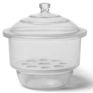 10" Clear Glass Non-Vacuum Desiccator with Clear Base - 0.91 cu. ft.