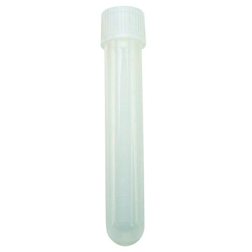 15mL Kartell® Polypropylene Test Tube with White Screw Closure - Case of 100
