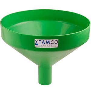 17-1/4" Top Diameter Green Tamco® Funnel with 2-7/8" OD Spout