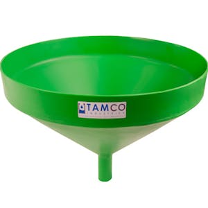 21-1/4" Top Diameter Green Tamco® Funnel with 1-3/4" OD Spout