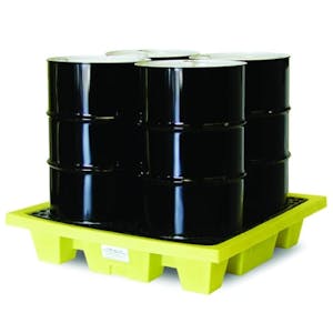 Poly-Slim-Line™ 6000 4-Drum Spill Pallet without Drain