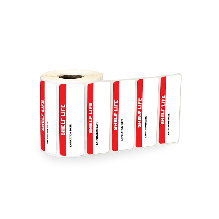 "Shelf Life" with "Expiration Date" Rectangular WaterResistant