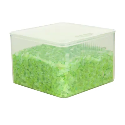 49 Dram Translucent Flex-A-Top Box - 2.72" L x 2.72" W x 1.82" Hgt.