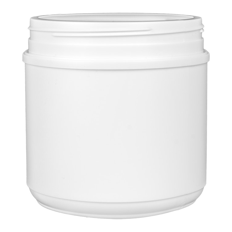 44 oz. HDPE White Canister with 120mm Neck (Lid Sold Separately)