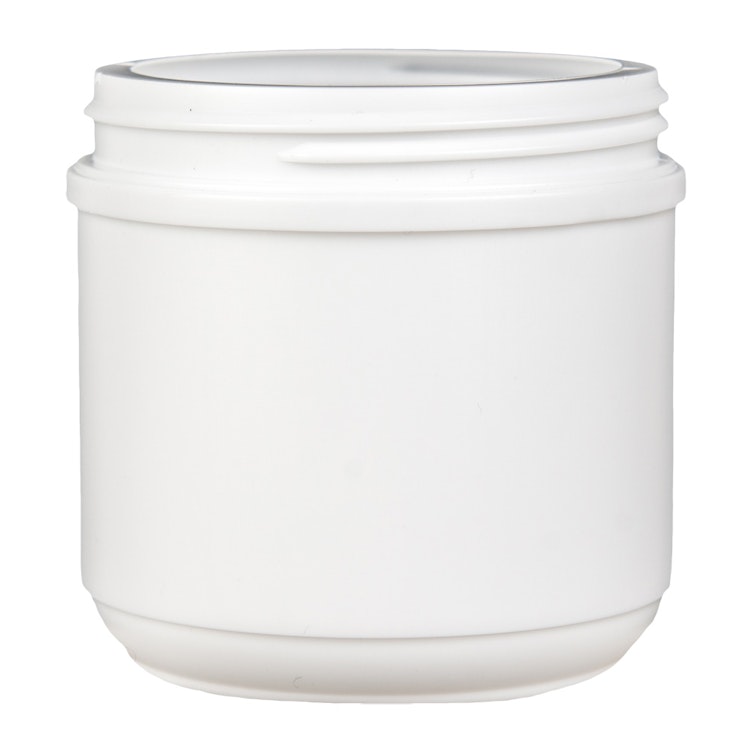 16 oz. HDPE White Canister with 89mm Neck (Lid Sold Separately)