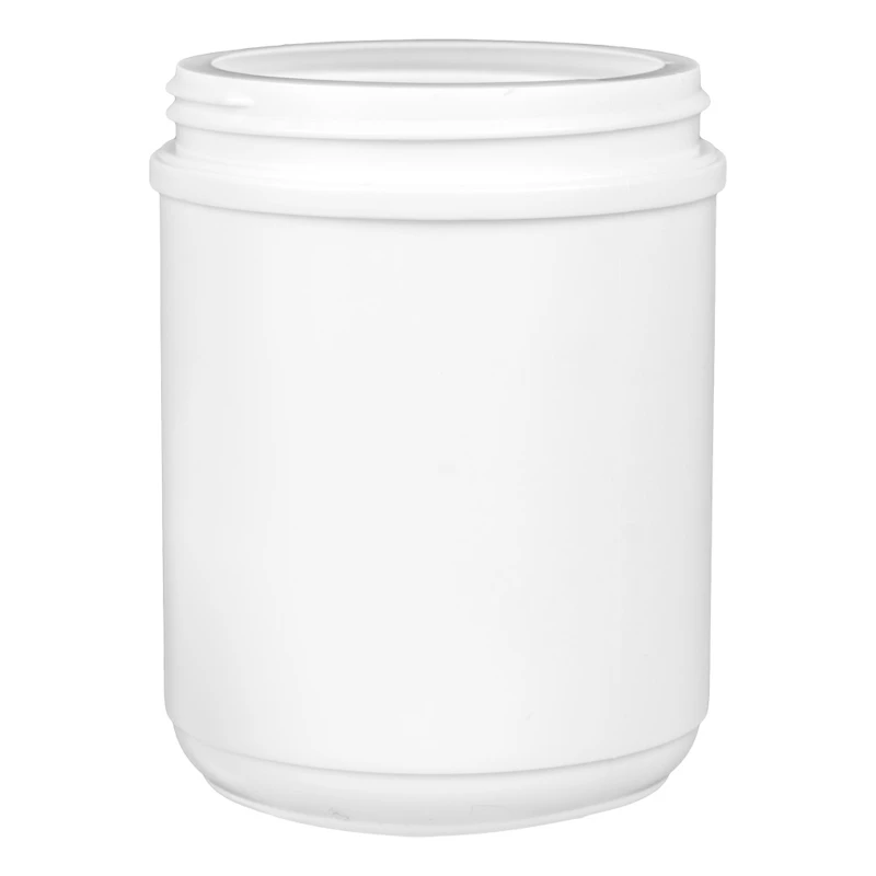 23 oz. HDPE White Canister with 89mm Neck (Lid Sold Separately)