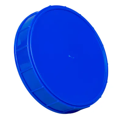 120mm Blue Polypropylene Coarse Ribbed Lid