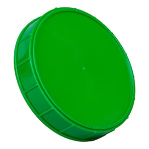 120mm Green Polypropylene Coarse Ribbed Lid
