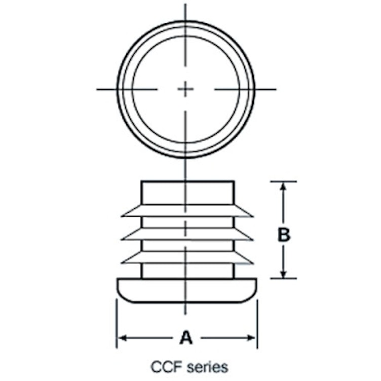 Round Black Tubing Plugs