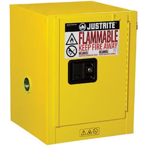 4 Gallon Manual-Close Justrite® Sure-Grip® EX Countertop Cabinet