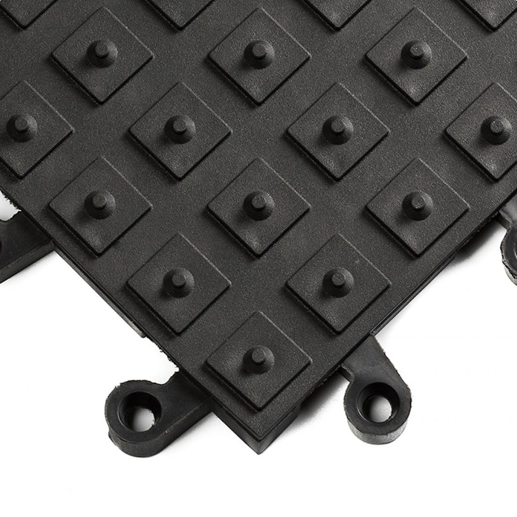 Black ErgoDeck Safety System with No-Slip Solid Cleats