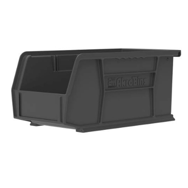 10-7/8" L x 5-1/2" W x 5" Hgt. OD Black Storage Bin