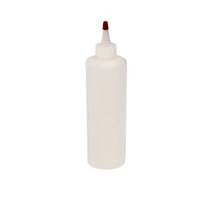 12 oz. Natural HDPE Cylindrical Sample Bottle with 24/410 Natural Yorker Dispensing Cap