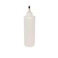 12 oz. Natural HDPE Cylindrical Sample Bottle with 24/410 Natural Yorker Dispensing Cap