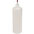 32 oz. Natural HDPE Cylindrical Sample Bottle with 28/410 Natural Yorker Dispensing Cap